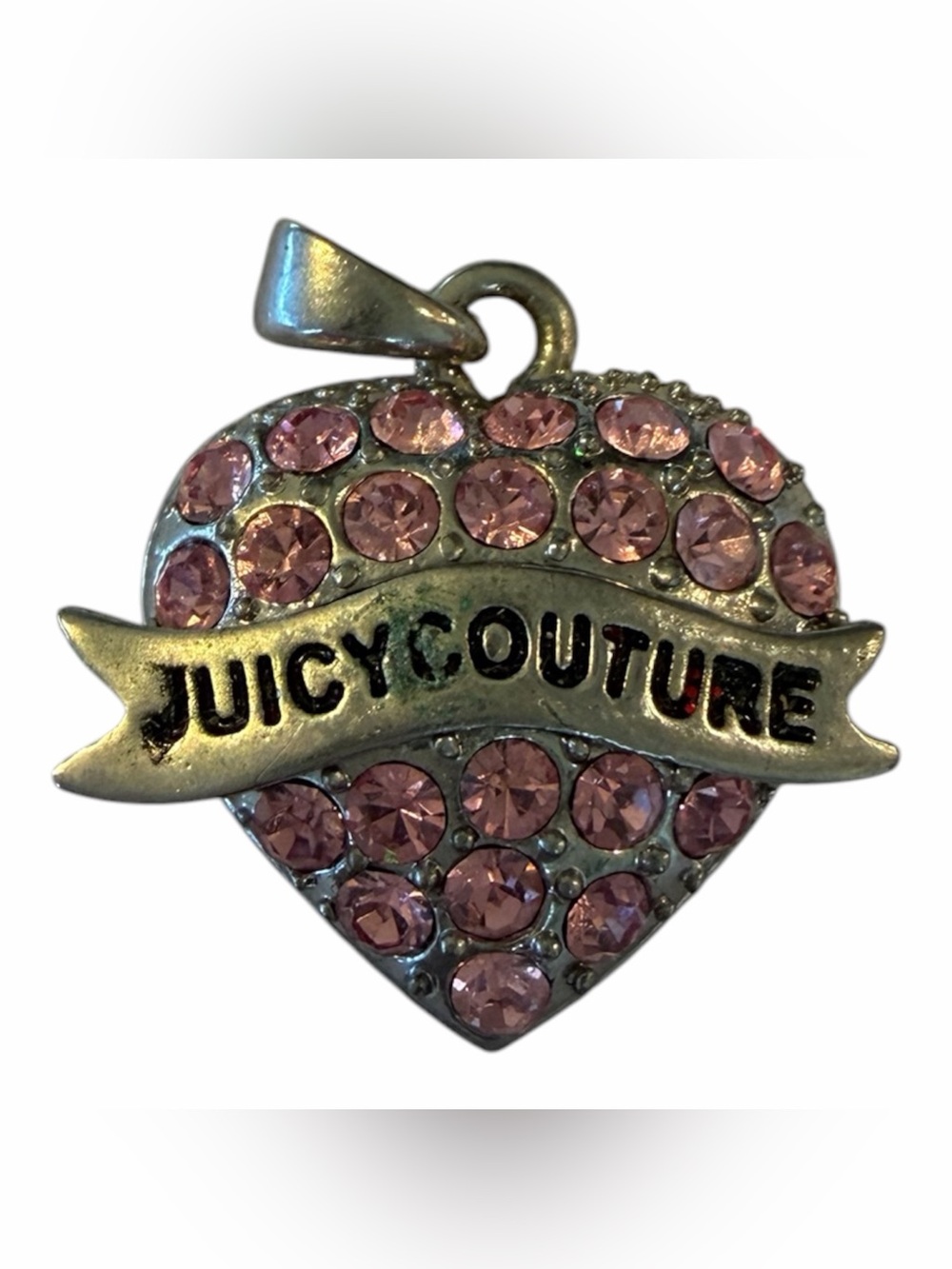 Juicy Couture Pink Heart Rhinestone Pendant